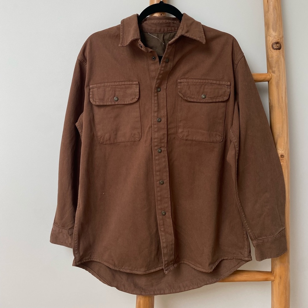 Brandy Melville Brown Button Down Shirt